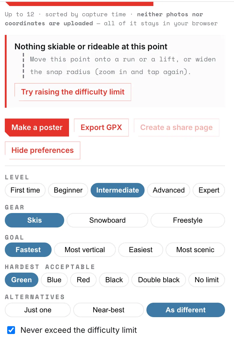 The break card and its “Try raising the difficulty limit” button